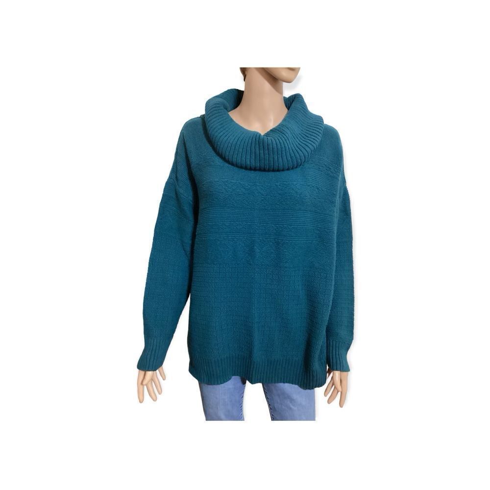Women’s Maurices Teal Cowl Neck Sweater No Size Tag